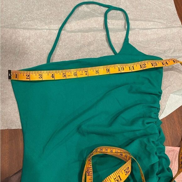 NEW Lovers and Friends Navi Green One Shoulder Maxi Dress.Size S - Picture 13 of 16